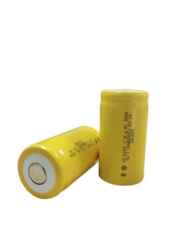 1.2V 3000 Mah - C Orta Boy - Ni-CD Şarjlı Pil - (Başsız / Flat Head) (477477)
