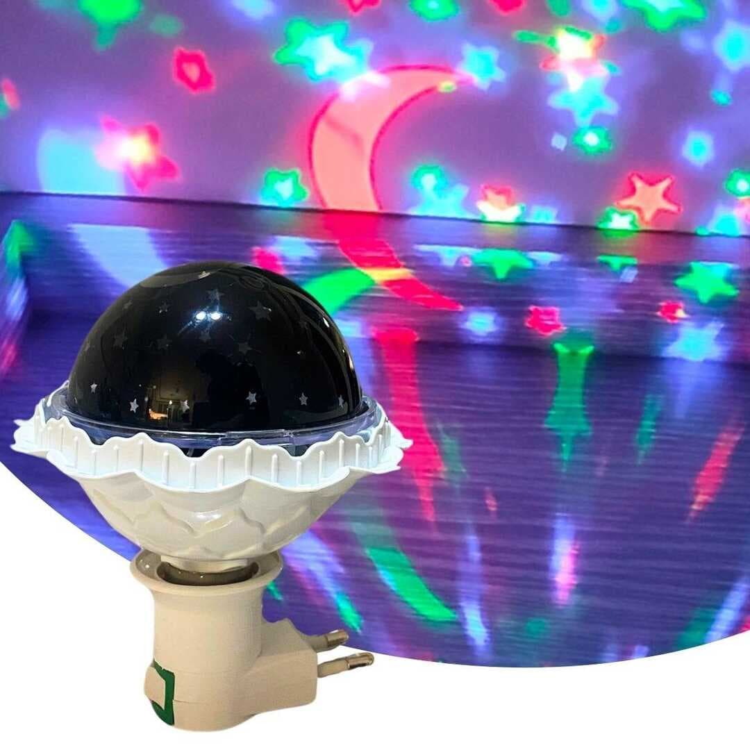 Kristal Gökyüzü Modlu Yıldızlı Hareketli 360 Derece Dönen Kristal Led Ampül (5430)