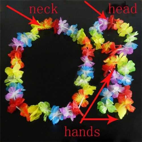 Hawaii Çiçekli Kolye Bileklik Seti