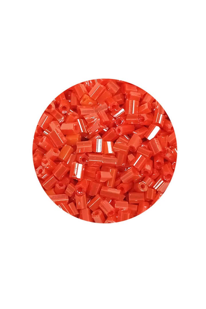 Kesme Cam Boncuk 2mm - 60 Gram - Mercan Kırmızı - BNC358