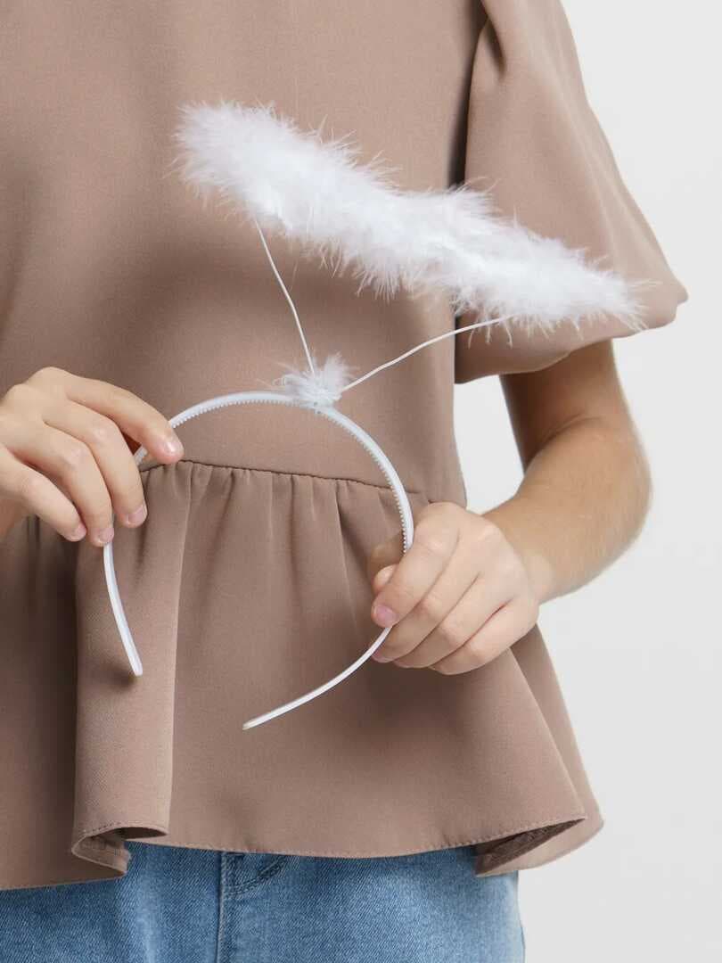 NessiWorld BeyazOtrişliTüylüEsnekYapıMelekHaresiMelekTacı