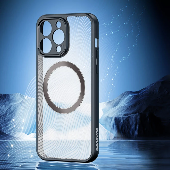 Dux Ducis iPhone 12 Pro Aimo Series Mag Safe Premium Buzlu Sert PC-TPU Kılıf-(5775)