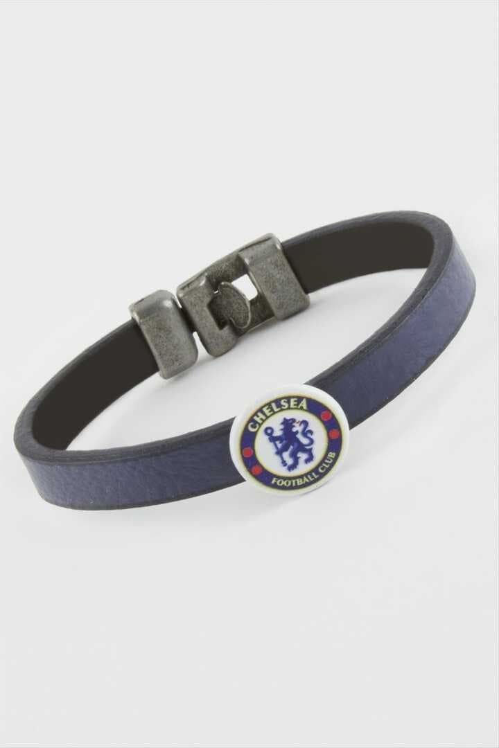 Lacivert Renkli Suni Deri Bileklik