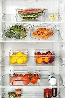 Decoox Kırılmaz Ultra Dayaıklı Buzdolabı Düzeleyici Orgaizer Kutu Şeffaf - 26x17x9cm