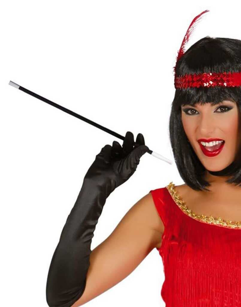 Gatsby Kadın Aksesuar Seti – Kırmızı Charleston Saç Bandı ve Sigaralık