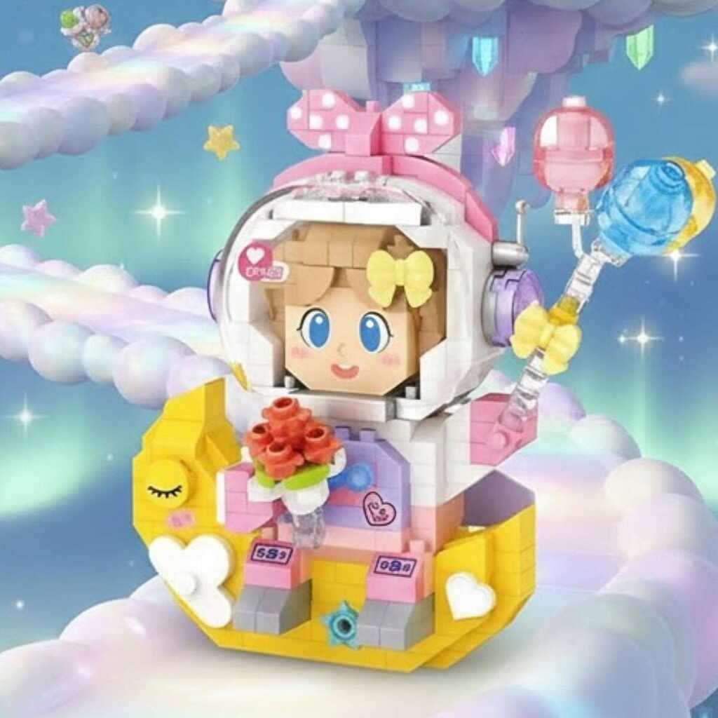 LZ-8828  KIZ ASTRONOT 410 PARÇA BLOCK OYUNCAK