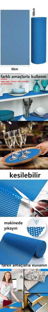Turk Kaydırmaz Rulo Mat Halı Çekmece Sofra Dolap Kaydırmazı 60x100cm