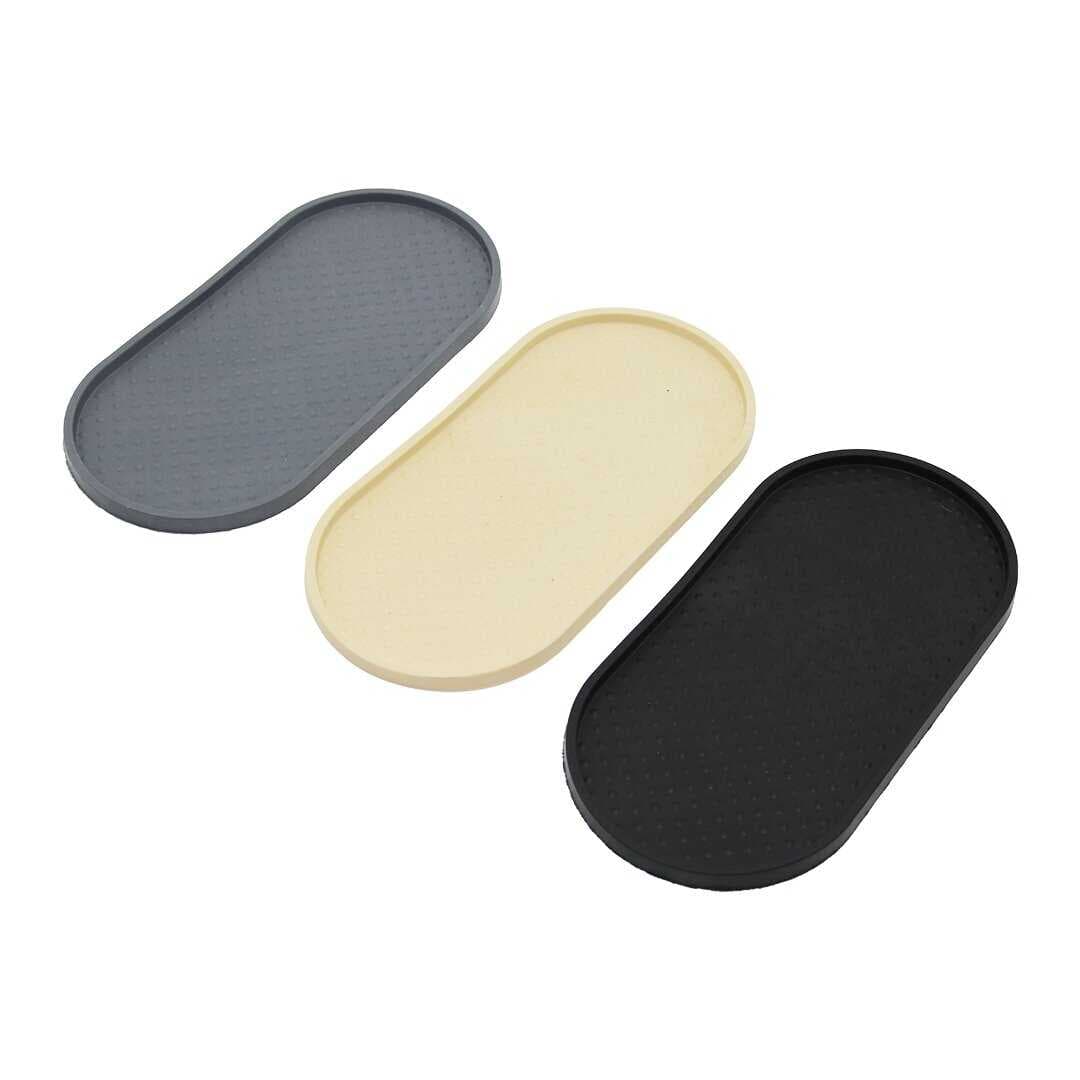 DÜZ   OVAL   RENKLİ SİLİKON  YAĞDANLIK - SABUNLUK ALTLIK  12 X 24.5CM (5430)