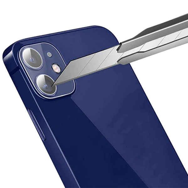 iPhone 12 6.1 Hat-Prince 9H 3D Full Tempered Cam Kamera Koruyucu-(5775)