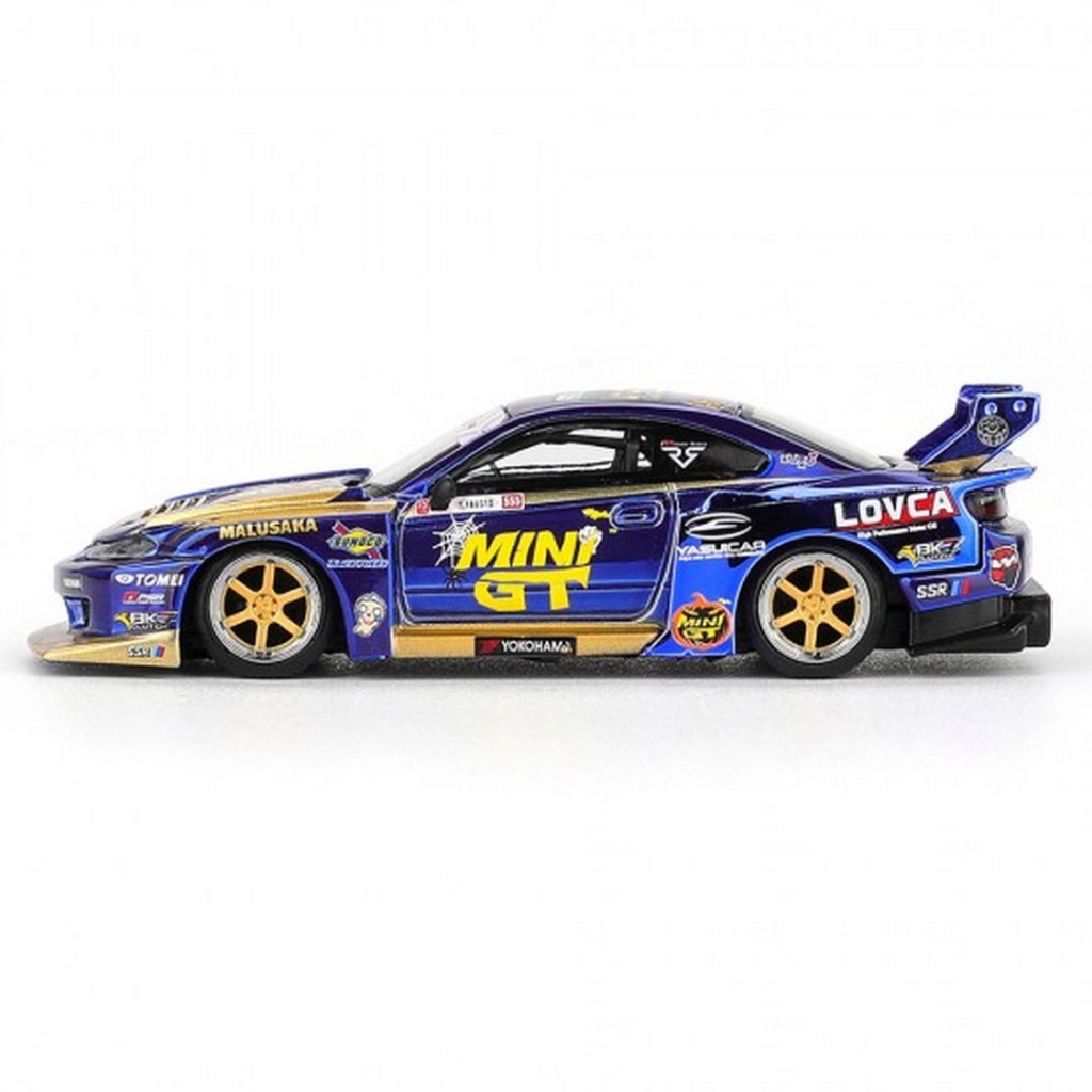 1/64 MODEL ARAÇ S15 SILVIA Team MINI GT Liberty Walk 2025 Formula Drift Halloween Special