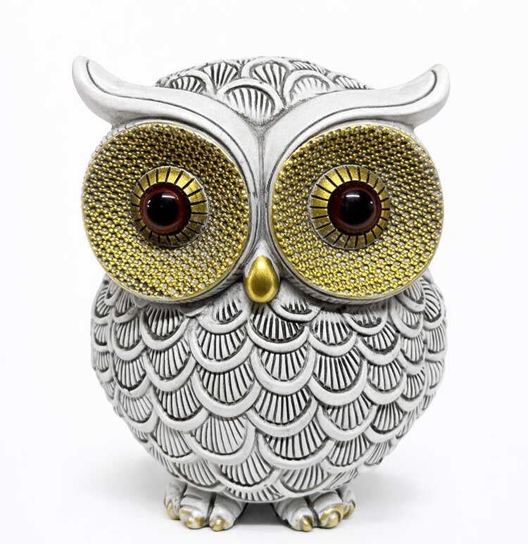 10x7 cm Polyester Baykuş Figürü