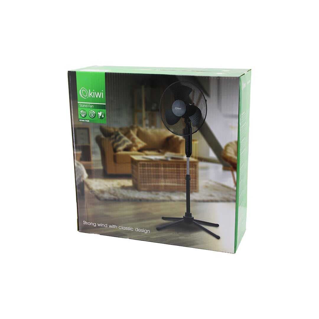 KİWİ KFAN-7426  16 İNÇ - 41CM  TELESKOPİK KATLANIR AYAKLI VANTİLATÖR 3 KADEME HIZ 3 PLS.KANAT METAL KAFES - AYAK Y: 90CM (5430)