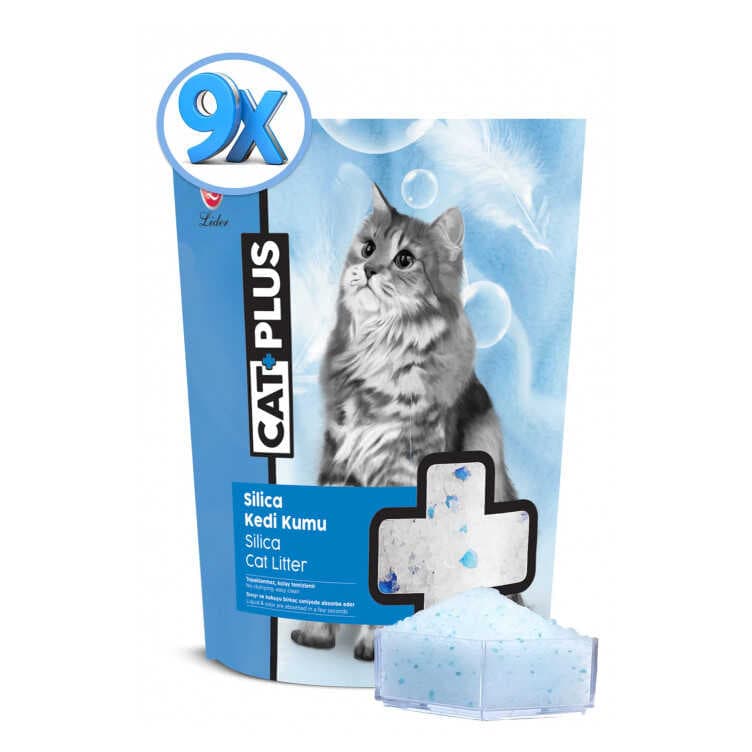 CatPlus Kristal Kedi Kumu 3,6 Lt x 9 Adet