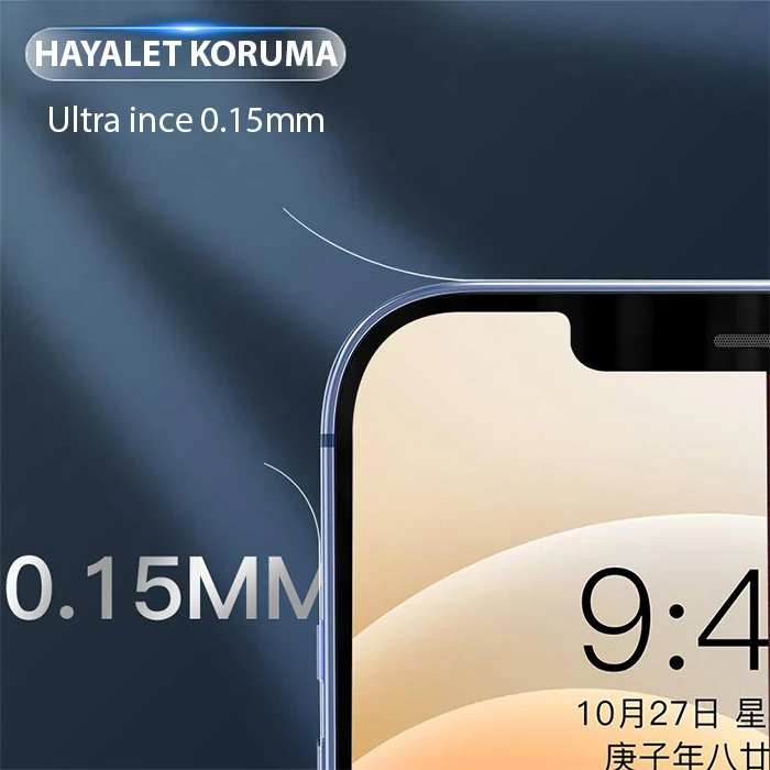 ALLY iPhone 15 Pro Max Hidrojel Hayalet Yan Alt Üst Kaplama Koruyucu Film-(5775)