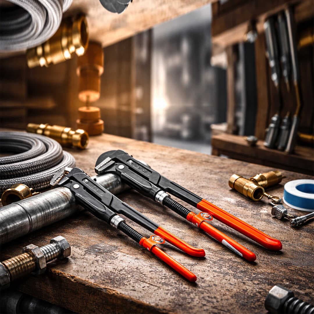 1 INC PARMAK MAŞALI ÇELİK BORU ANAHTARI KAYMAZ KILIFLI SAP KTX-022 (5430)