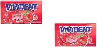 Vividet 45 Dakika Çilek Aromalı Şekersiz-Tatladırıcılı Şerit Sakız 26g (2 ADET)