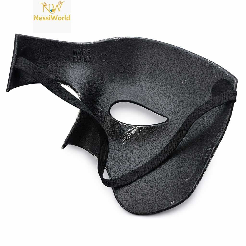 Antik Eskitme Gümüş Erkek Parti Maskesi Yarım Yüz