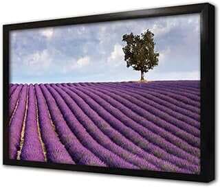 Morlar İçide Tek Ağaç Çerçeveli Cam Tablo 50x70 cm CA20242