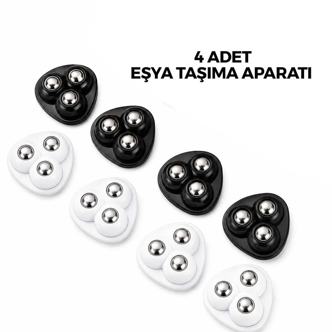 4PCS 3 BİLYA TEKERLEKLİ POŞETLİ MOBİLYA EŞYA TAŞIMA APARATI 360° (5430)