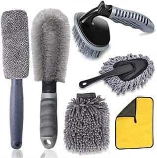 Coofbe Profesyoel 6 Parça Mikrofiber Araç Yıkama Seti Araç Jat Yıkama Fırcası Bezi Araç Yıkama Fırca Seti