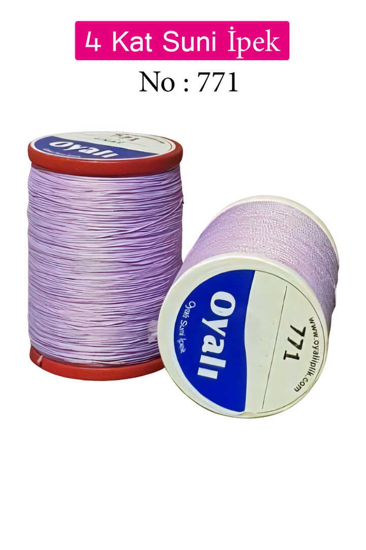 Oyalı 4 Kat Suni İpek İplik İğne Oyası Boncuk İpi Tığ Oyası No:771