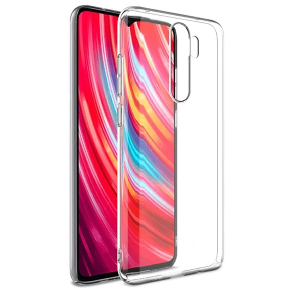 Xiaomi Redmi Note 8 Pro Kamera Korumalı Fit Şeffaf Silikon Kılıf-(5775)