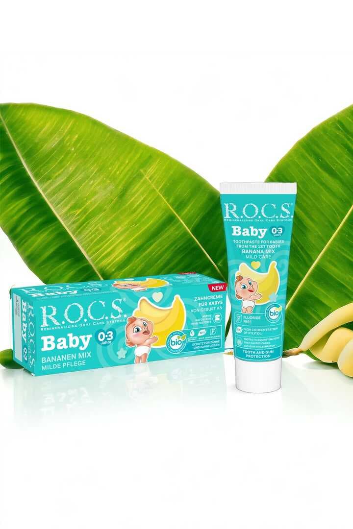 R.O.C.S. Baby 0-3 Yaş Muz Püresi Tadında Bebek Diş Macunu 45G 76533