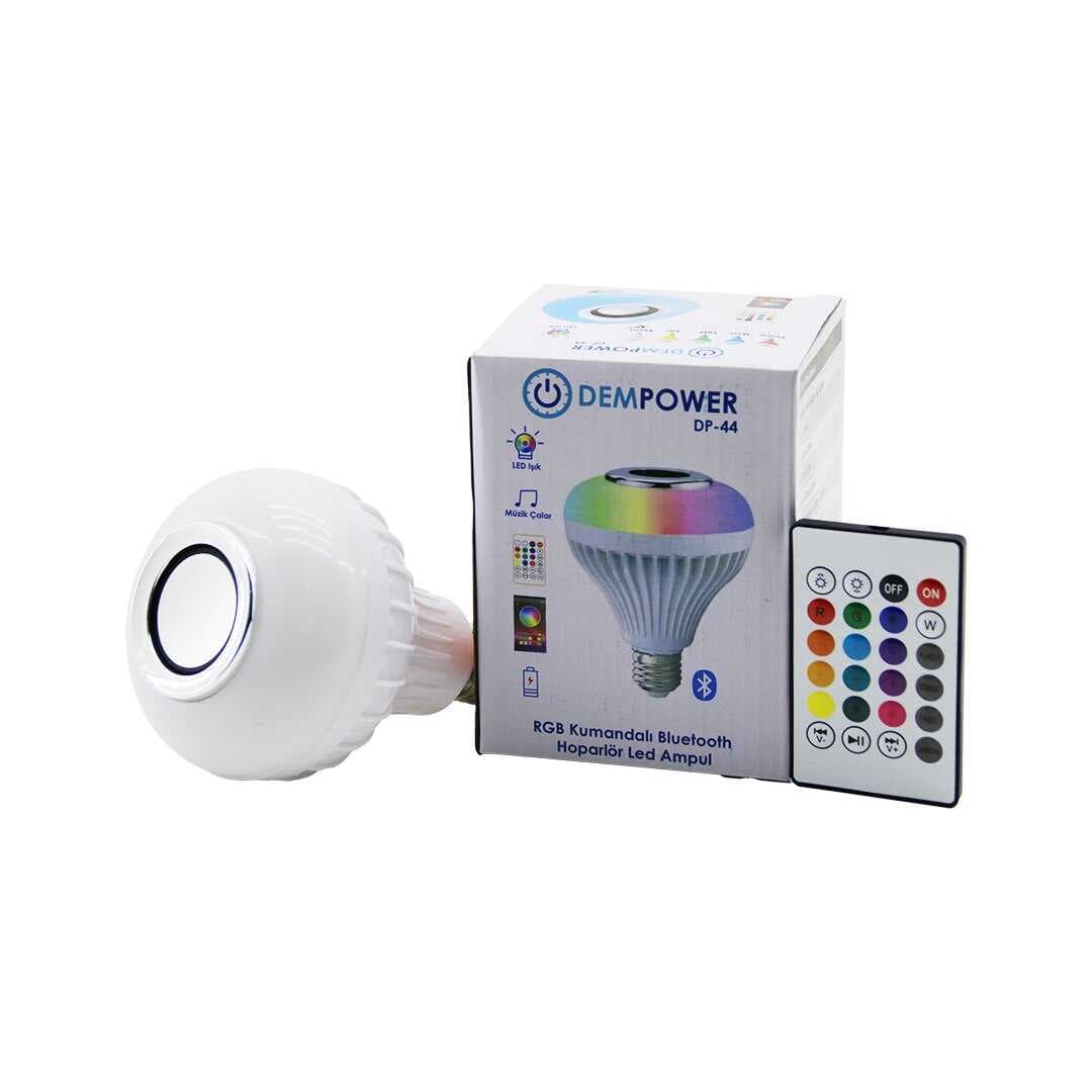 2IN1-KUMANDALI RGB LED AMPUL - BLUETOOTH HOPARLÖR MÜZİK ÇALAR LED-7W - HOPARLÖR-3W (5430)