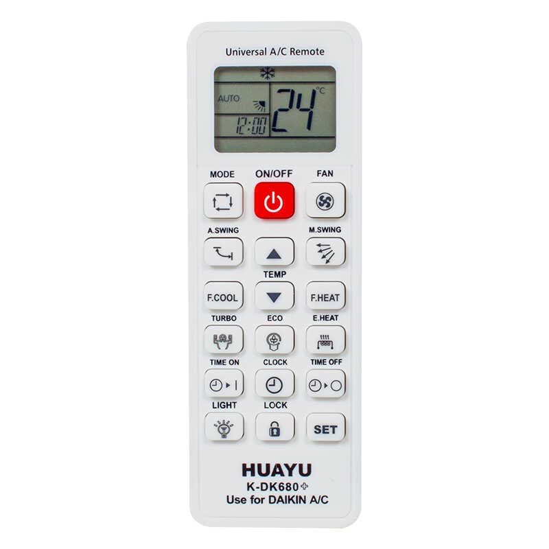 HUAYU KK K-DK680+ DAIKIN UNIVERSAL AKILLI KLİMA KUMANDA AMBALAJLI (4767)