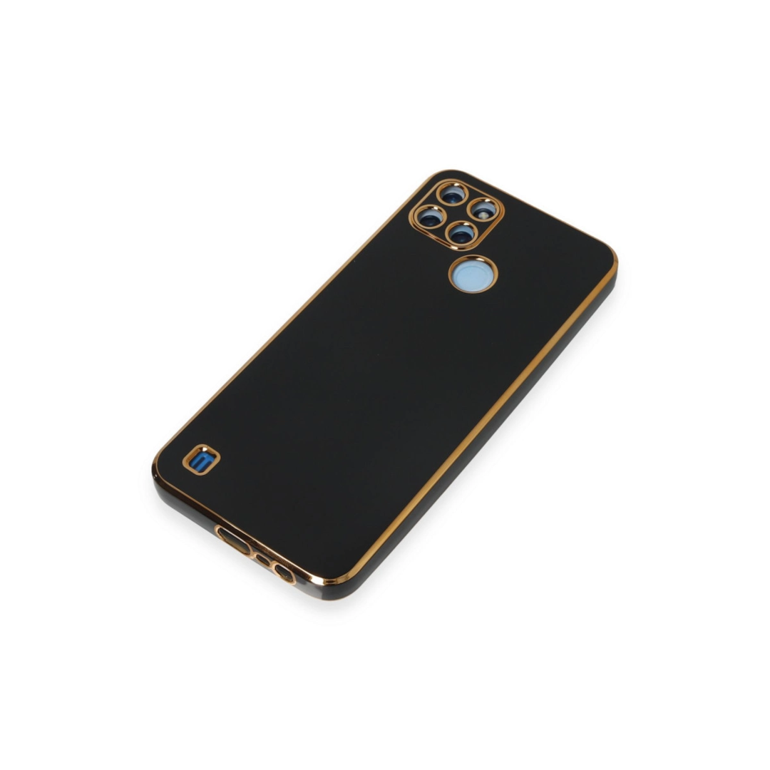 Realme C25y Kılıf Volet Silikon - Siyah