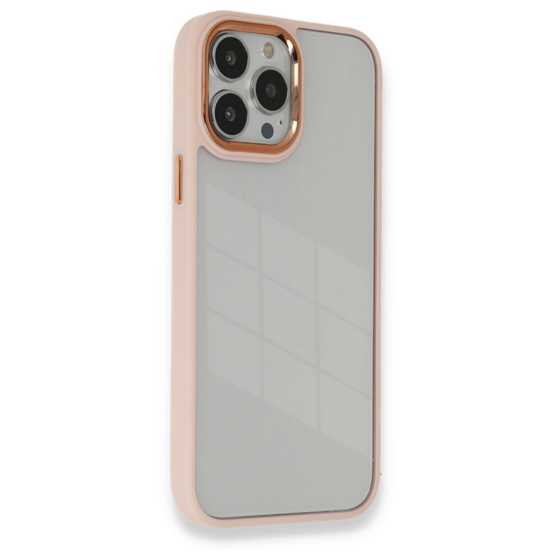 Apple İphone 13 Pro Kılıf Dora Kapak - Pudra