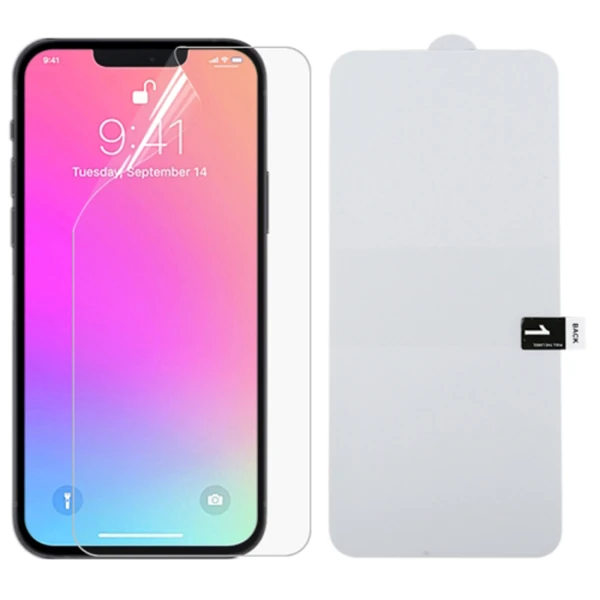 iPhone 13 Mini 5.4 Full Kaplama Hidrojel Film Full Ekran Koruyucu-(5775)