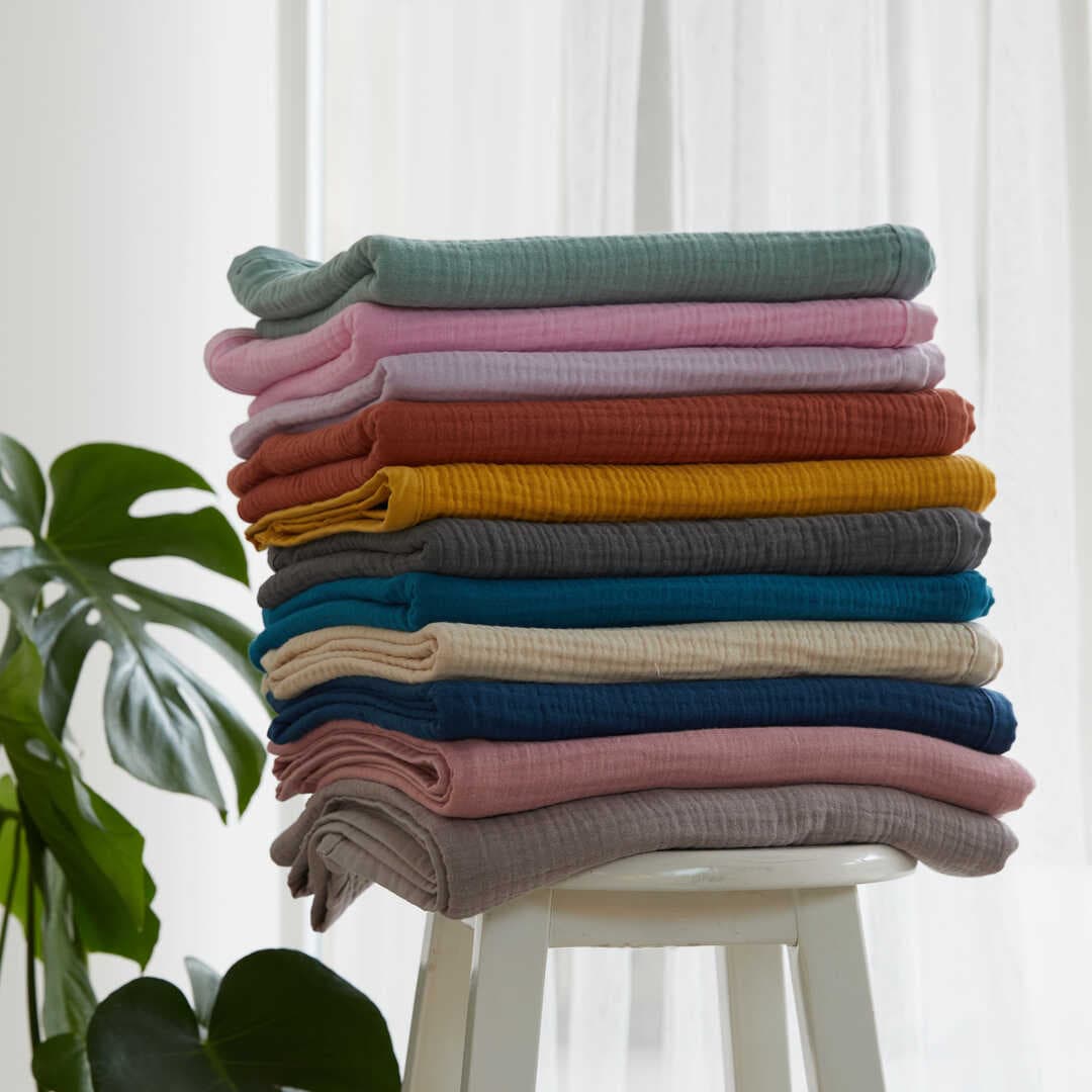 ARBABABY ORGANİK PAMUK 4 KATLI MÜSLİN BEBEK BATTANİYESİ - LACİVERT RENGİ