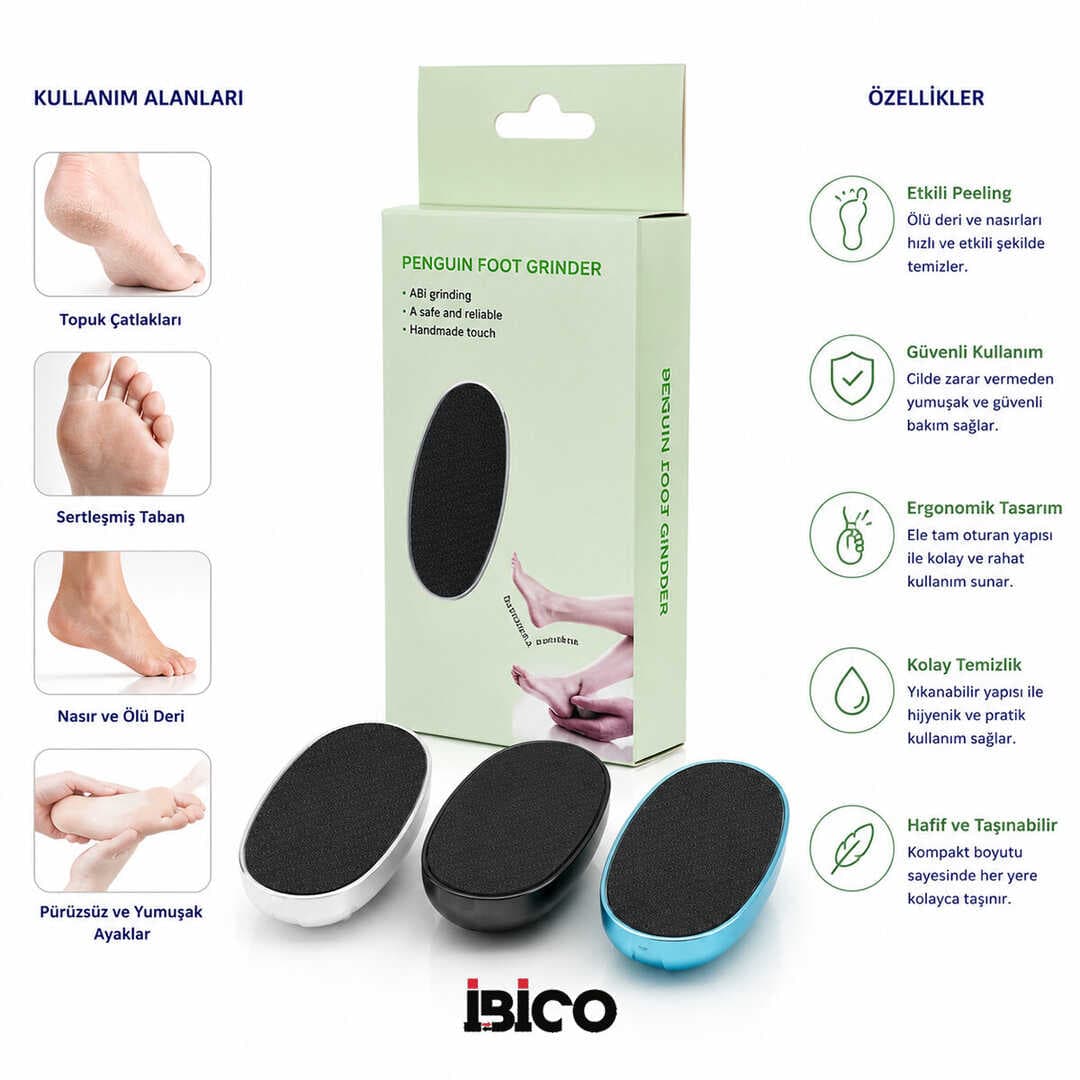 PENGUIN FOOT GRINDER AYAK - TOPUK TÖRPÜ RENKLİ HERHANGİ BİR RENKTEN 1 ADET GÖNDERİLİR (5430)