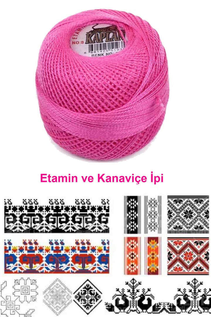 Kaplan Etamin Ve Kanaviçe İpi 8 No Kod/Renk: 111 - Royaleks