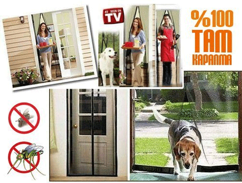 Mıknatıslı Kapı Sinekliği Tülü-Krem ( 105 x 205 ) (477477)