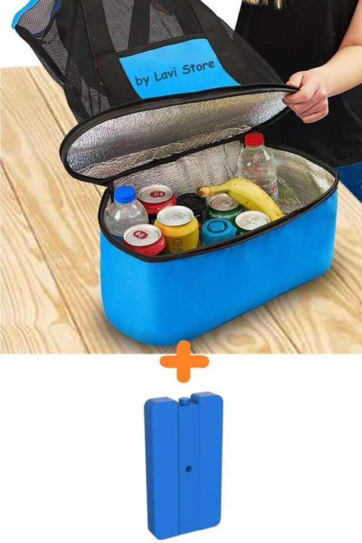 Termos Çanta - Piknik Çantası Plaj Çantası MEGA Boy / Buz Aküsü Hediyeli (477477)