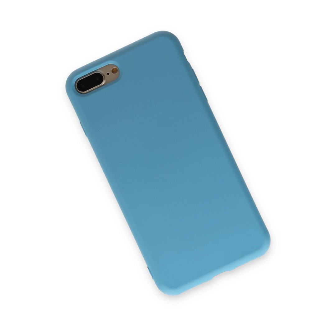Apple İphone 7 Plus Kılıf Nano İçi Kadife Silikon - Mavi