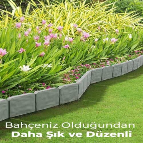 3'LÜ TAŞ GÖRÜNÜMLÜ BAHÇE ÇİTİ