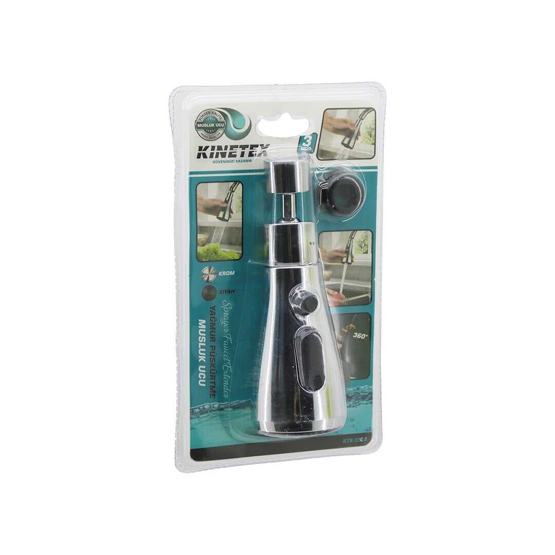 KROM  360 DERECE - 3 MOD YAĞMUR PÜSKÜRTME BORULU KUBAR MUSLUK UCU KTX-3289 (5430)
