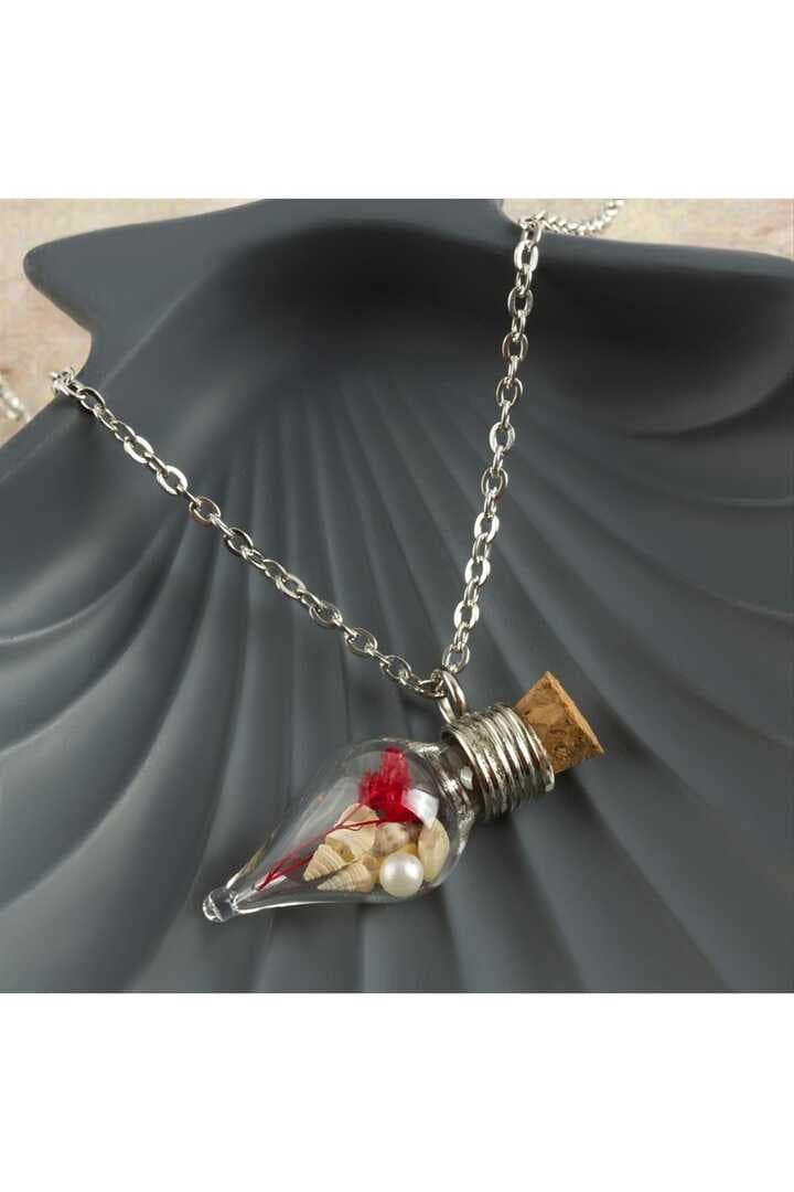 Çiçek Fanus Canlı Kolye