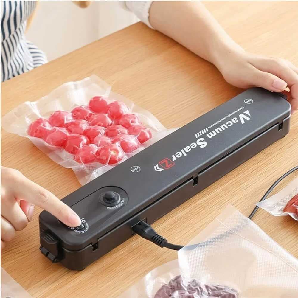 Vacuum Sealer Ev Tipi Vakumlama ve Yapıştırma Makinesi + 10 Adet Vakum Poşeti (5430)
