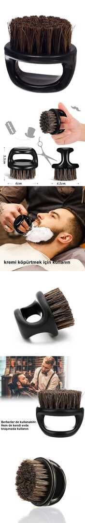 Turk At Kılı Sakal Tarama Tıraş Temizlik Fırçası Absolute Professional