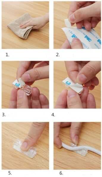 Nessiworld 20'li Yapışkanlı Kablo Sabitleyici Şeffaf Klips