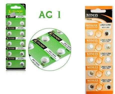 Buton Pil - Saat Lazer Hesap Makinesi Pili 10lu Paket  AG1 LR621/LR60 1.55V (477477)