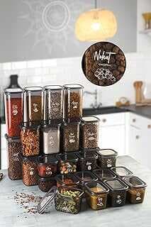 Vienev Vienev Beyaz Serigrafili 32Li Peggy Kare Ve Dikdörtgen Saklama Kabı Seti 8X(1,75, 1,2, 0,55,800) Ant