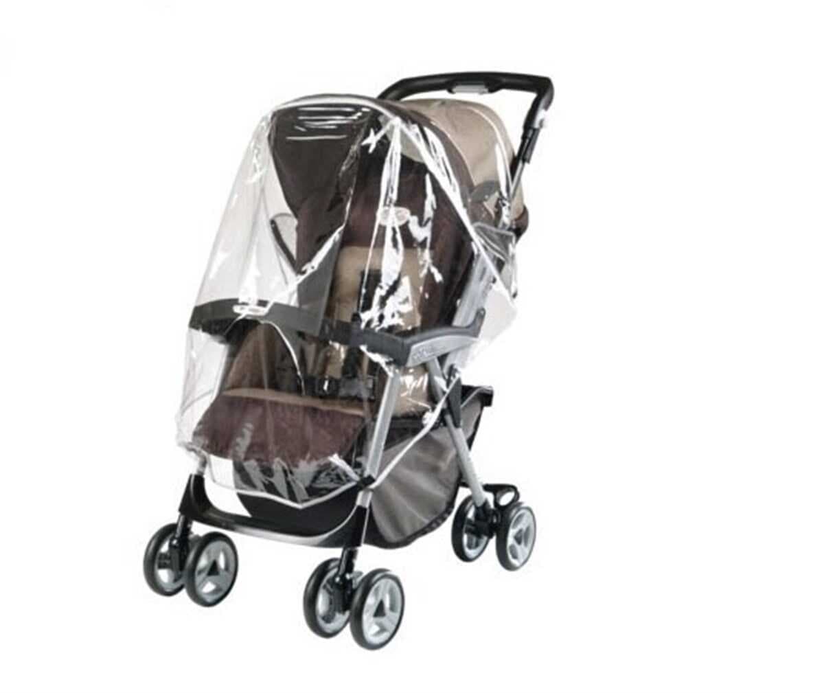 Bebek Arabası Puset Şeffaf Yağmurluk Rüzgar Engelleyici Muşamba (4767)