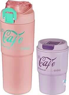 Vagolife 2'li Çelik Termos-Kahve Bardağı Seti 750ML Çift Kullaım Termos//450ML Mug Kahve Bardağı