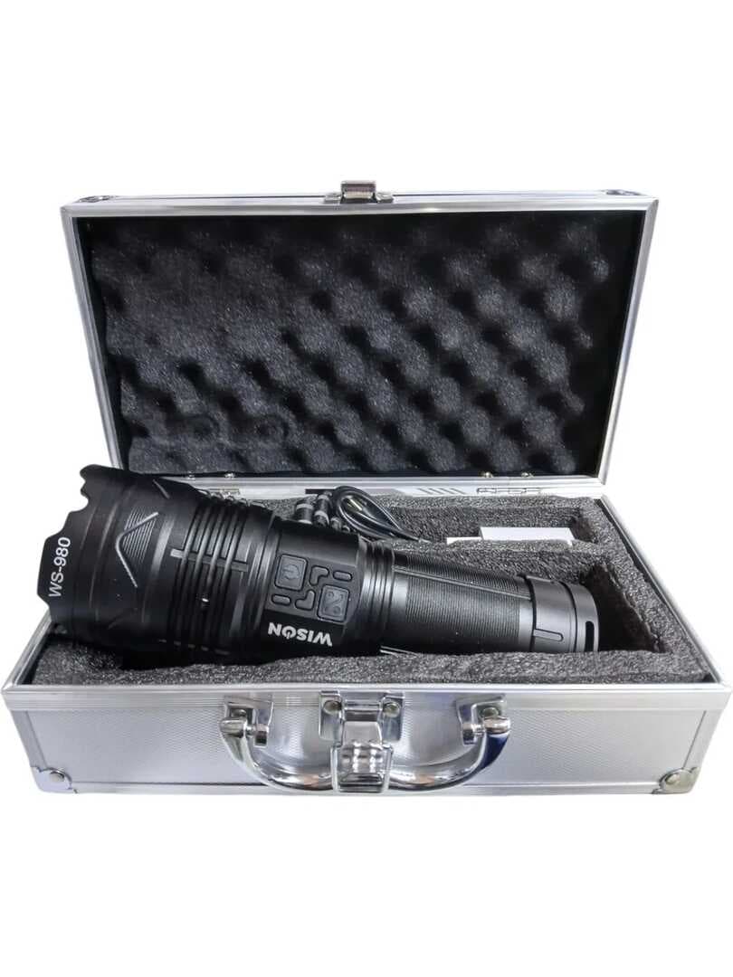 Profesyonel Zoomlu El Feneri | 60w – 7000 Lümen – 13.200 Mah – Type‑c – Metal Gövde (5430)