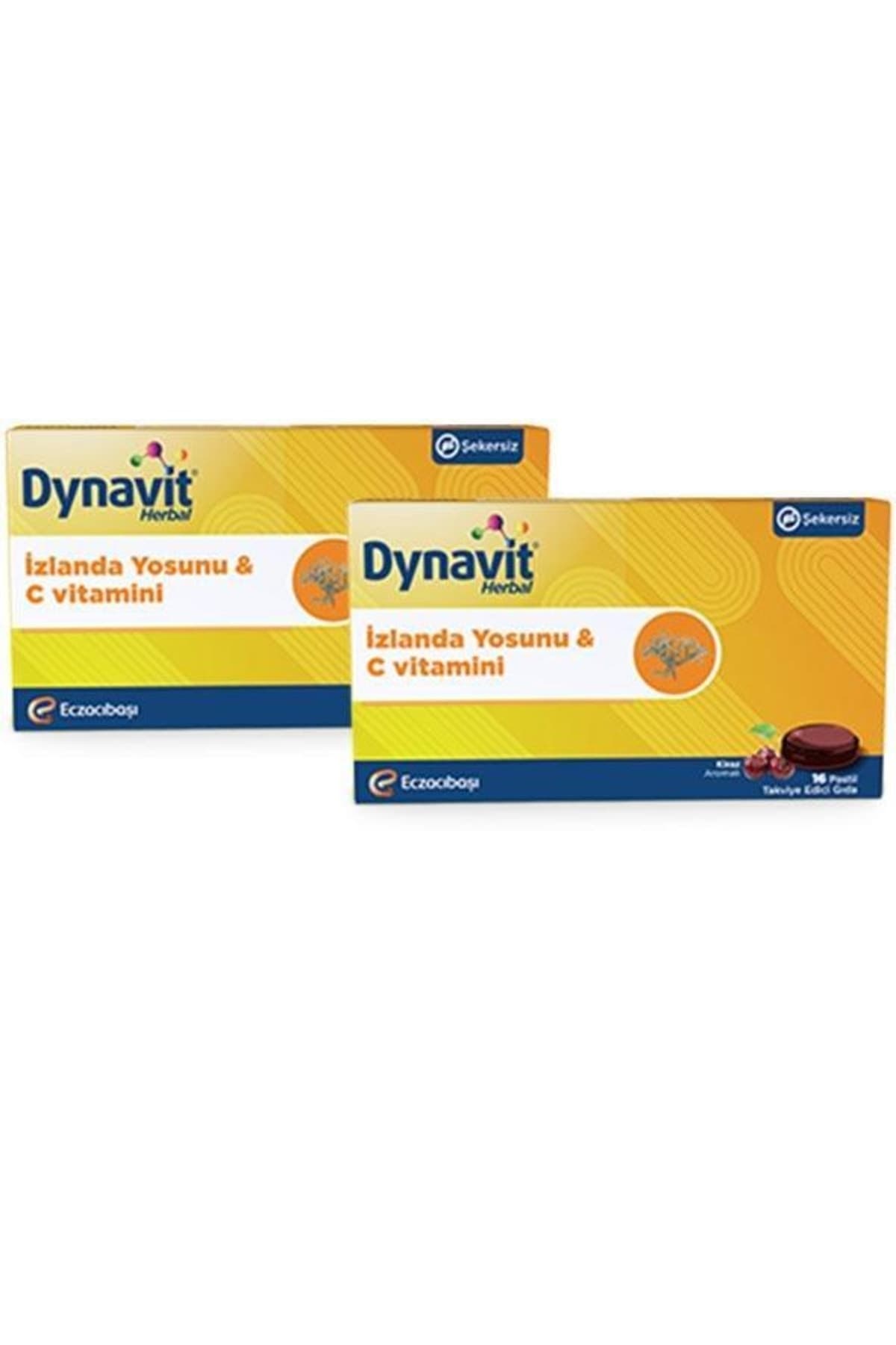 Dynavit Herbal Izlanda Yosunu &amp; Vitamin C 16 Pastil 2 ADET